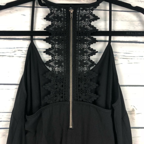 NWT Daniel Rainn Small Black lace crochet romper - Picture 6 of 7